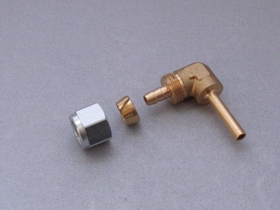 Комплект соединителя угловой для термопластиковой трубки D 6 mm LPG