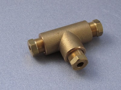 Соединитель к трубке медной 6х6х6  GZ-254A