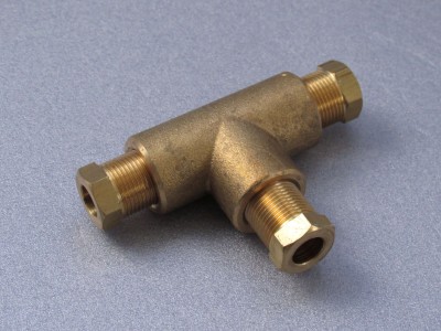 Соединитель к трубке медной 8х8х8  GZ-254B