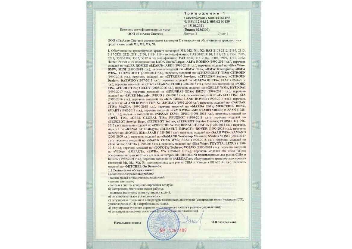 Сертификат соответствия 2